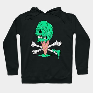 Melting Ice Cream Screaming Skull Hoodie